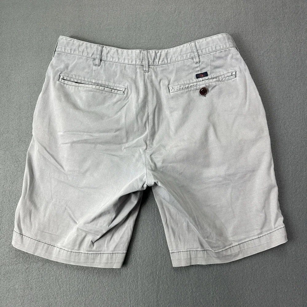Faherty Shorts Mens‎ 32 Gray Chino Lightweight Cotton Blend 9